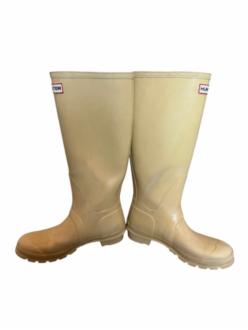 Hunter Original Gloss Tall Rain Boots Cream Beige Wellies UK5 US6M/7M EU38 - Picture 2 of 16